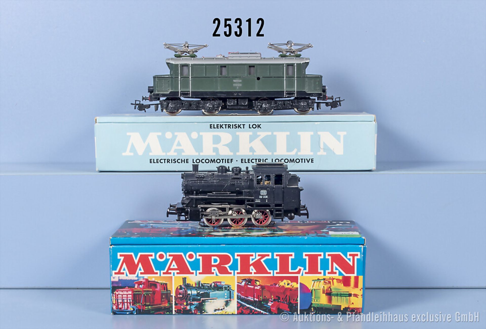 2 Märklin H0 Loks, dabei SET800 Typ 4 E-Lok der DB, BN E44 039 und 3000 Tenderlok der ...