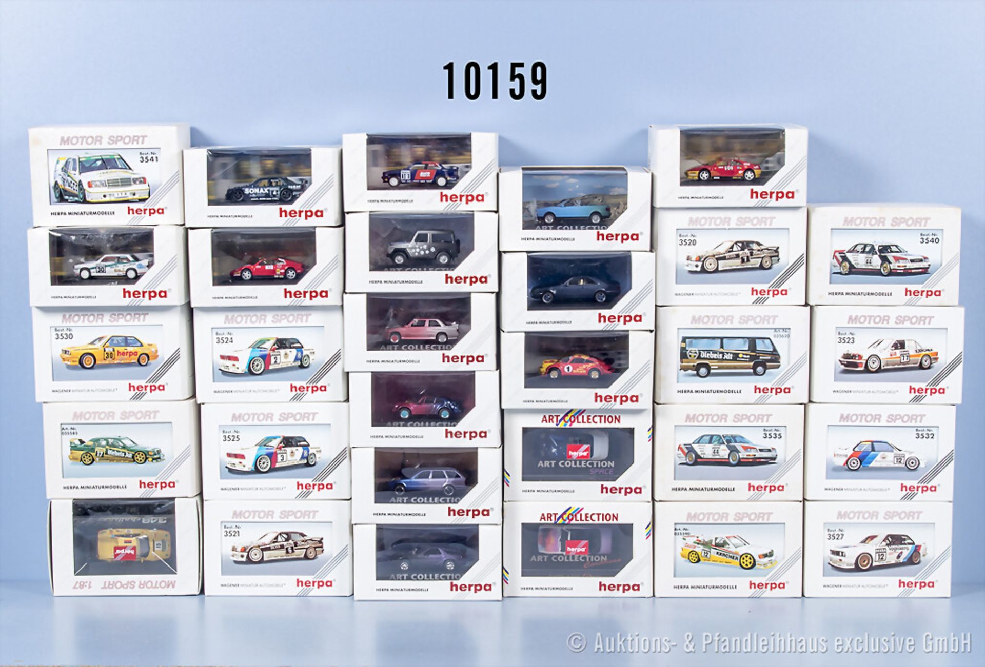 30 Herpa H0 Modellfahrzeuge, verschiedene Serien, Motorsport, Private Collection, Art ...