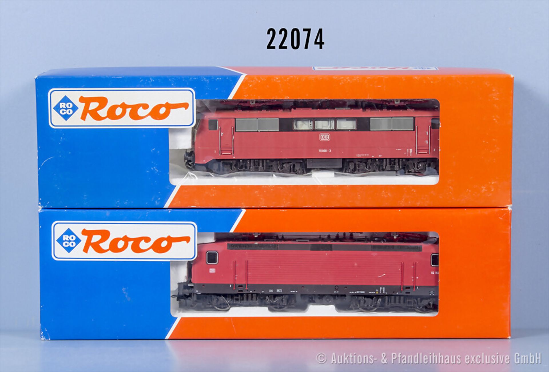 2 Roco H0 Loks, dabei 43412 E-Lok der DB, BN 111 068-3 und 43681 E-Lok der DB, BN 112 ...