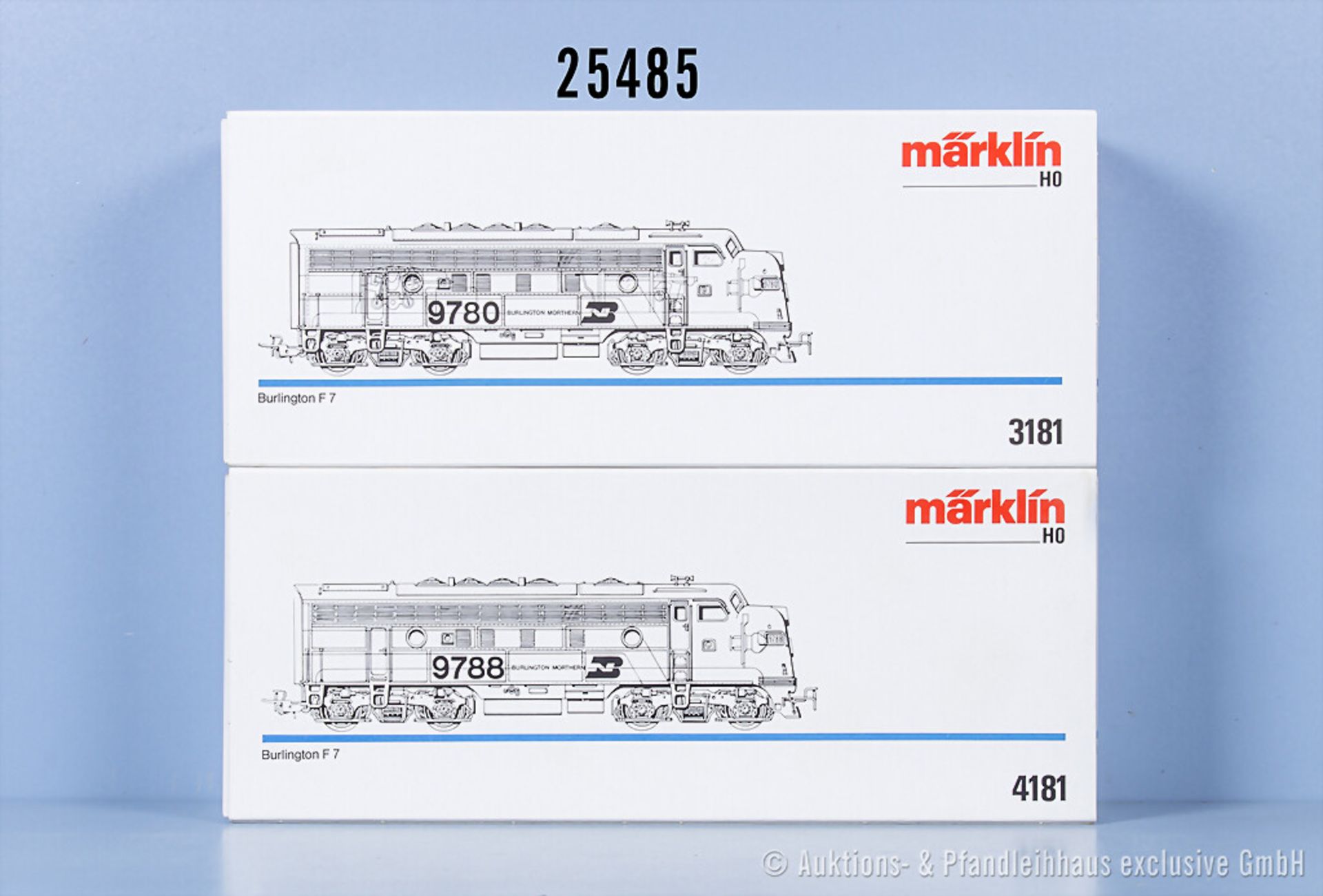 Märklin H0 Doppel-Diesellok der Burlington, BN 9780/9788, Z 1-2, in ...