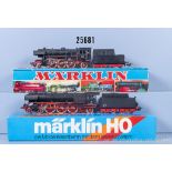 2 Märklin H0 Loks, dabei 3005 Schlepptenderlok der DB, BN 23 014 und 3085 ...