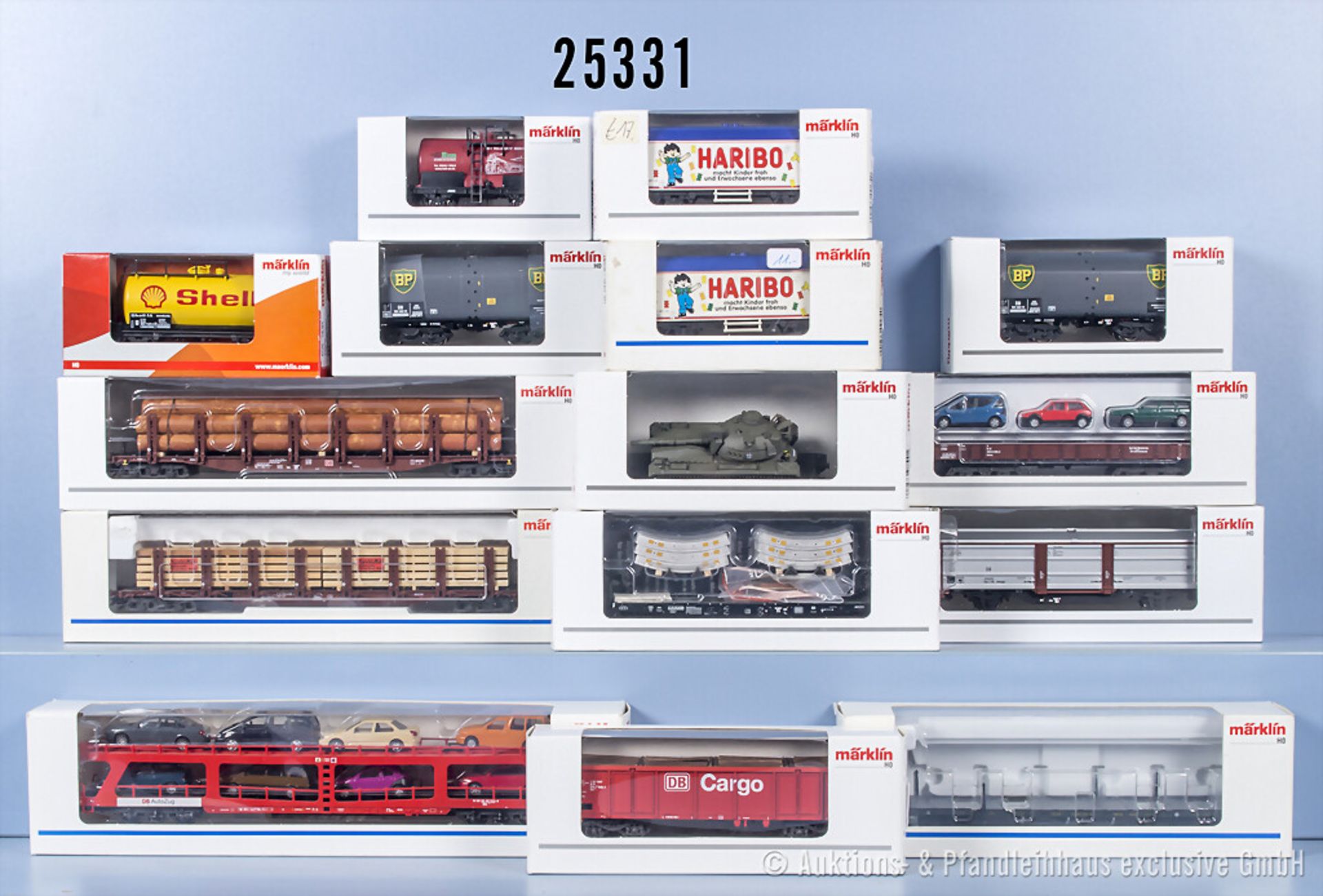 15 Märklin H0 Wagen, dabei 4442, 42341, 2x 44174, 44450, 44732, 46220, 46280, 47143, ...