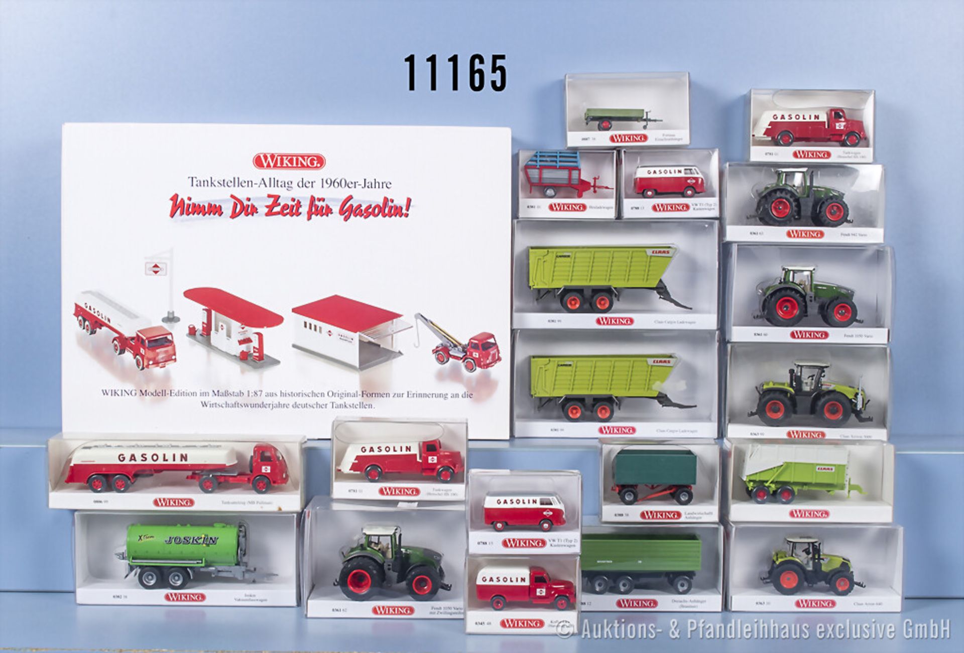 19 Wiking H0 Modellautos und 1 Setpackung, Z 0, ...