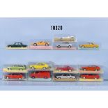 13 alte Schuco Modelle, dabei Porsche 911S, VW 1302, BMW Formel 2 usw. teilweise mit ...