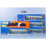 Roco H0 D-Zug, dabei 43310 Schlepptenderlok der DRG, BN 17 1166 und 4 Wagen, Z 1, in ...