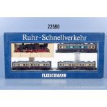 Fleischmann H0 4887 Zugset Ruhr-Schnellverkehr mit Tenderlok der DRG, BN 78 254 und 3 ...