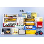 16 Modellautos und 1 Setpackung mit Reifen, Metall/Kunststoff, u.a. Dinky Toys, ...