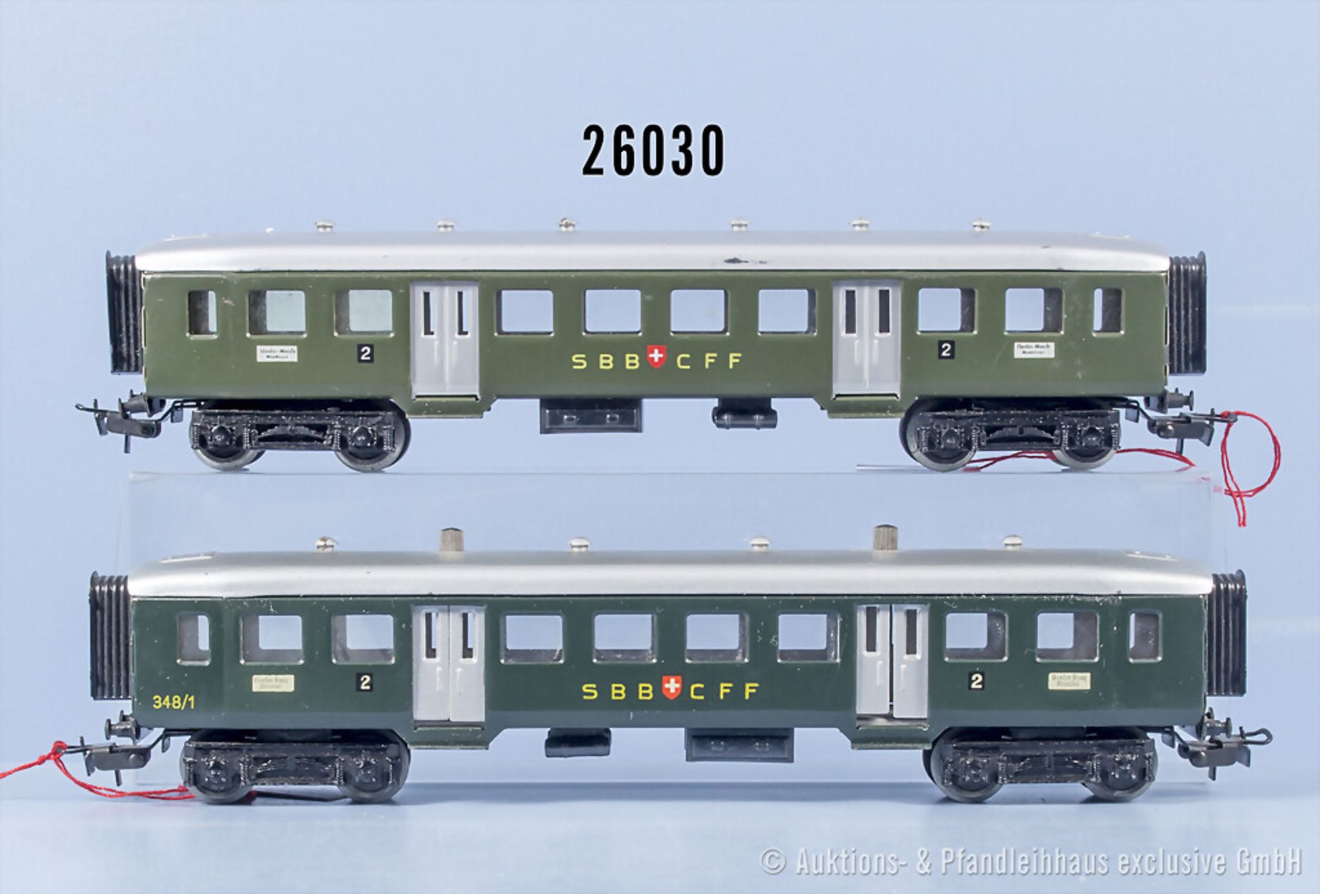 2 Märklin H0 348/1 D-Zug-Personenwagen, Z ...