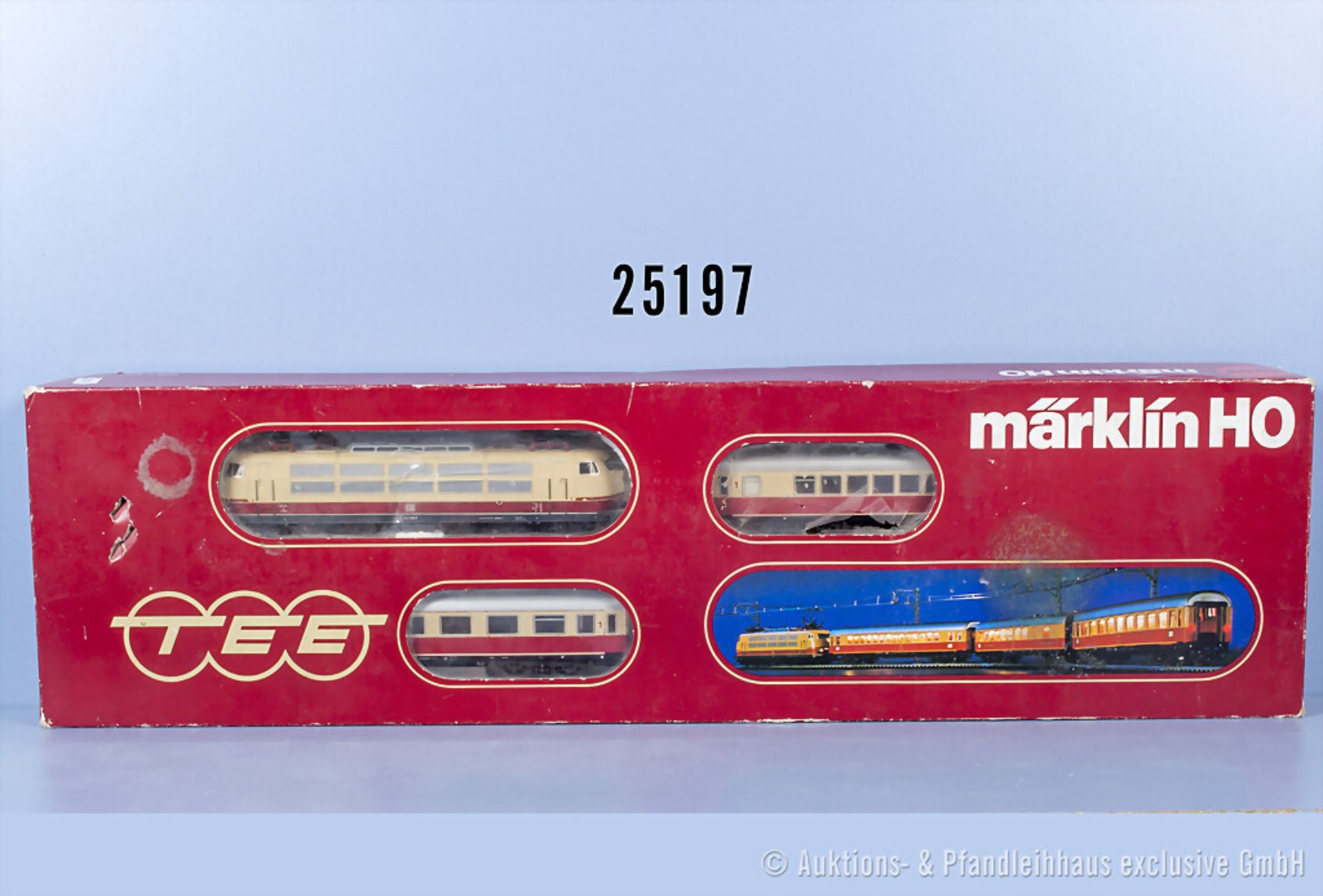 Märklin H0 2852 D-Zug-Set "TEE" mit E-Lok der DB, BN 103 113-7, Z 2-3 in OVP, OVP ...