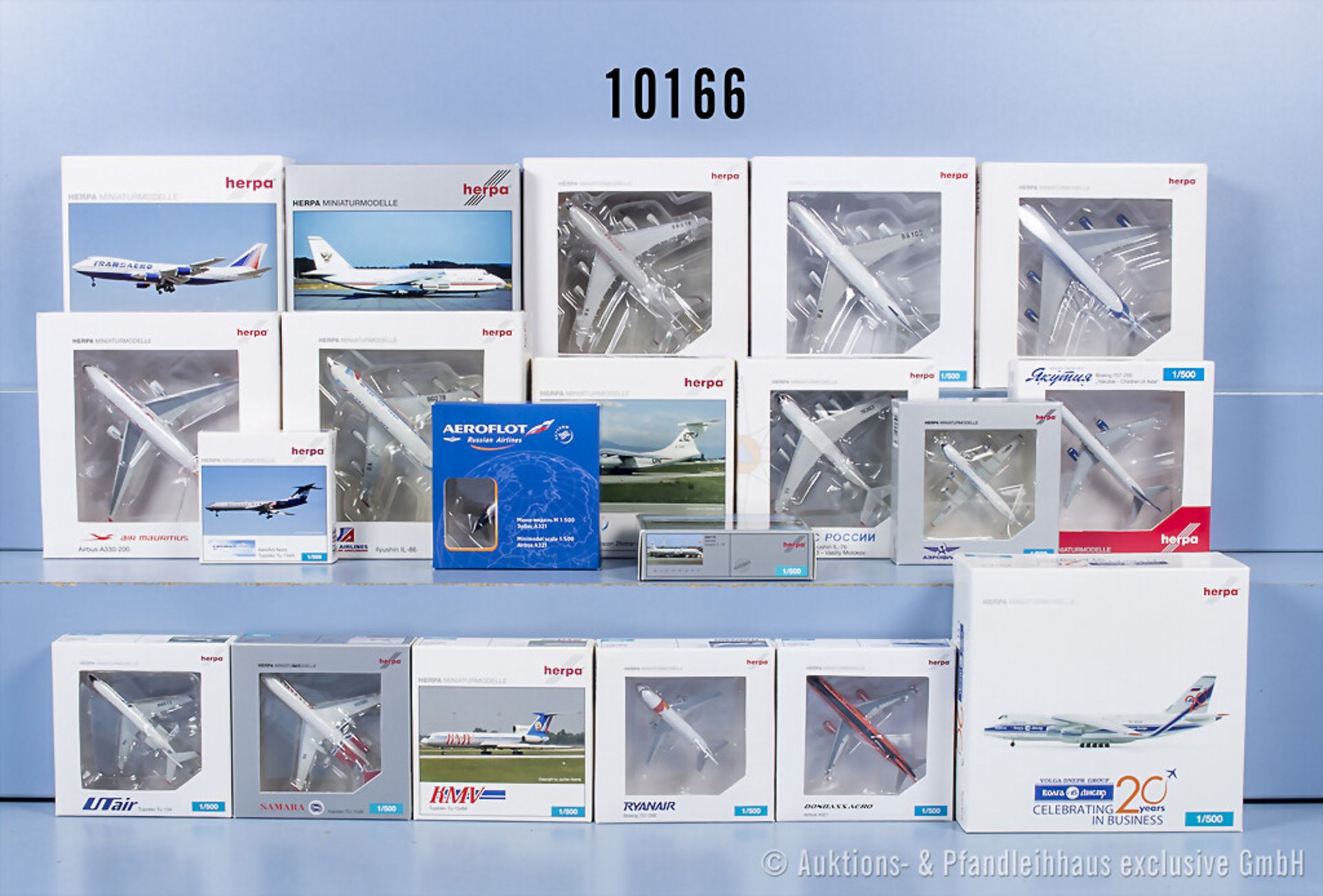 20 Herpa Modellflugzeuge, Rossiya Antonov An-124, Transaero Boeing 747-200, Air ...