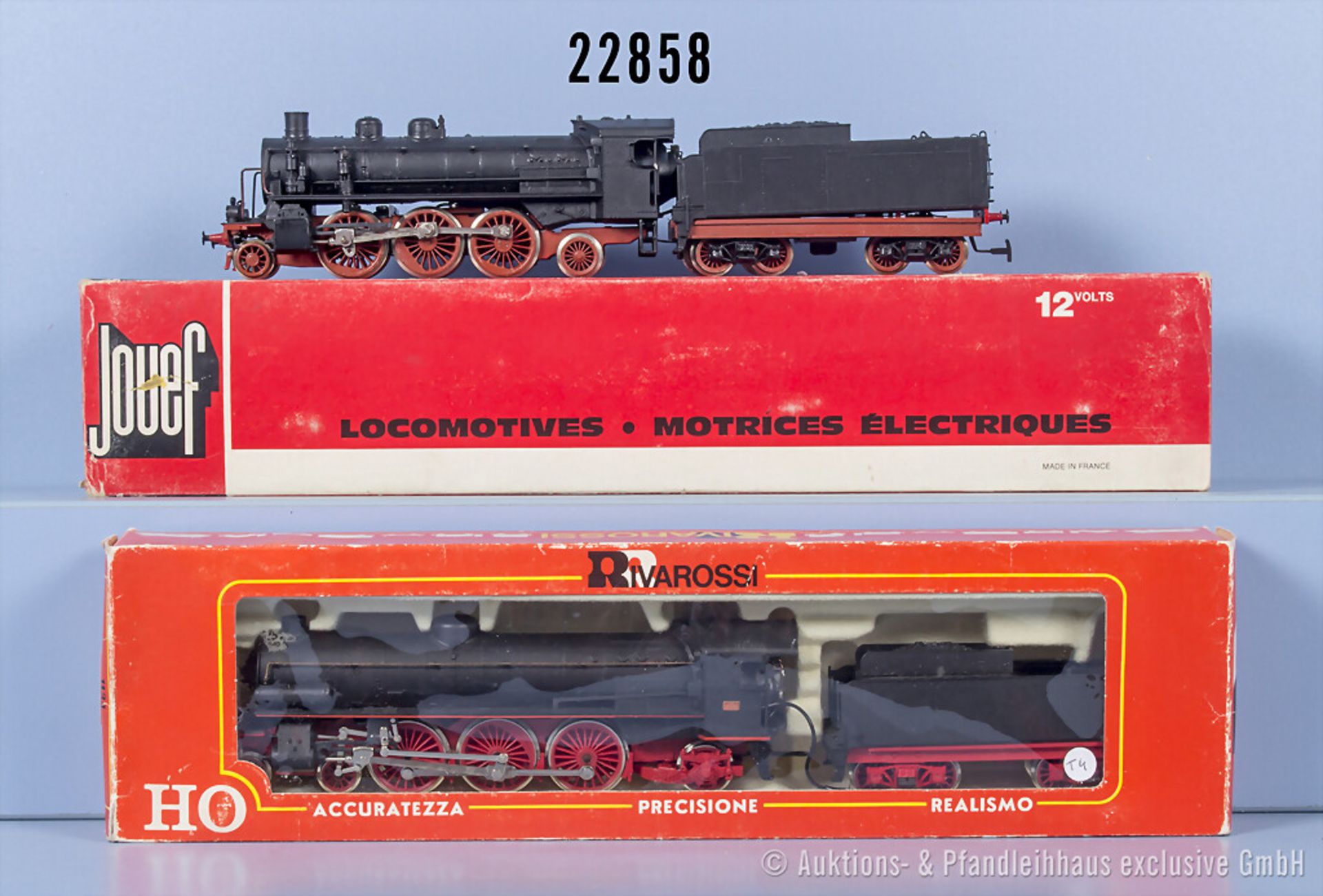2 Rivarossi H0 Loks, dabei 1134 Schlepptenderlok der FS, BN 691 023 und ...