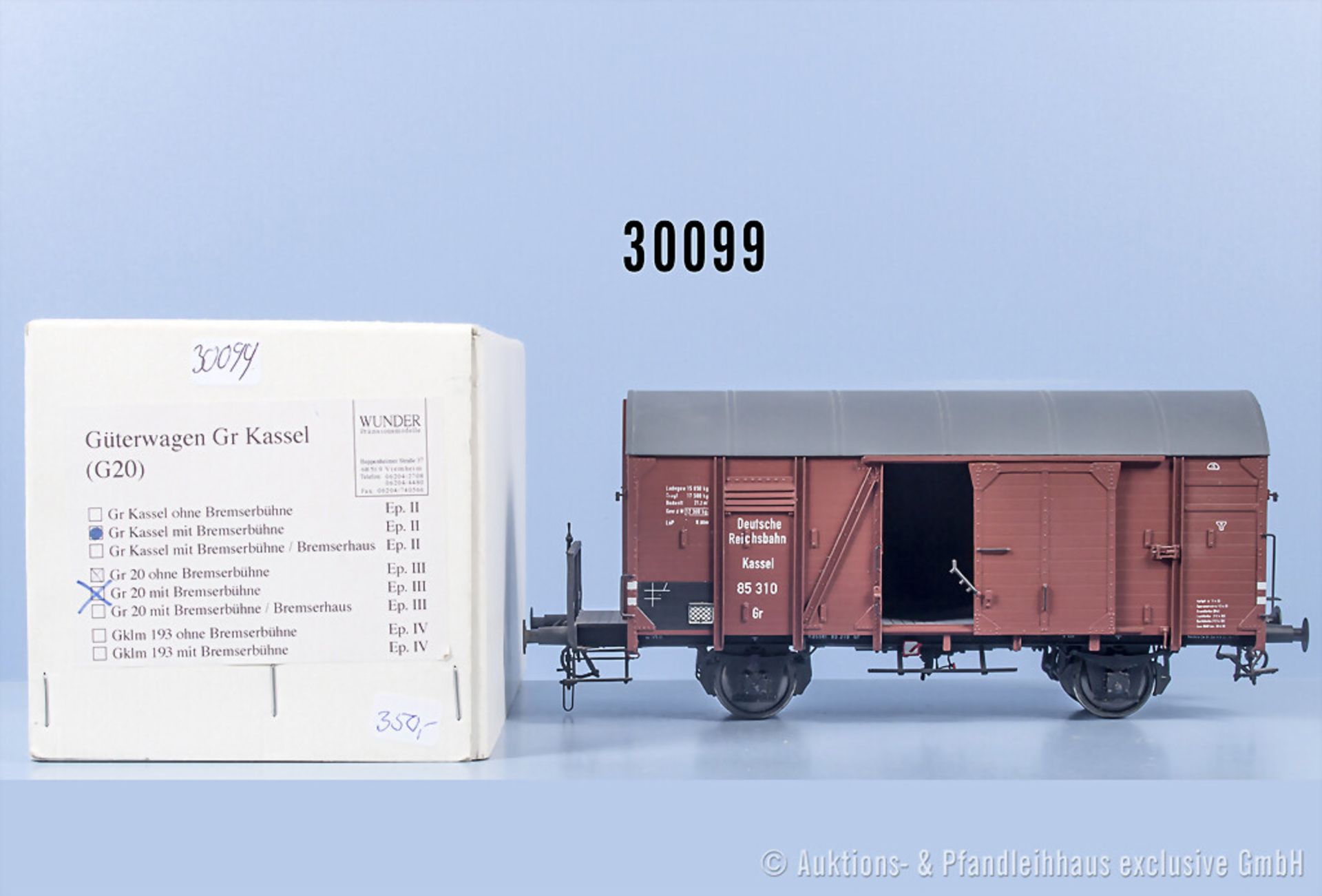 Wunder Spur 0 gedeckter Güterwagen als Kleinserienmodell, Z 0-1, in ...