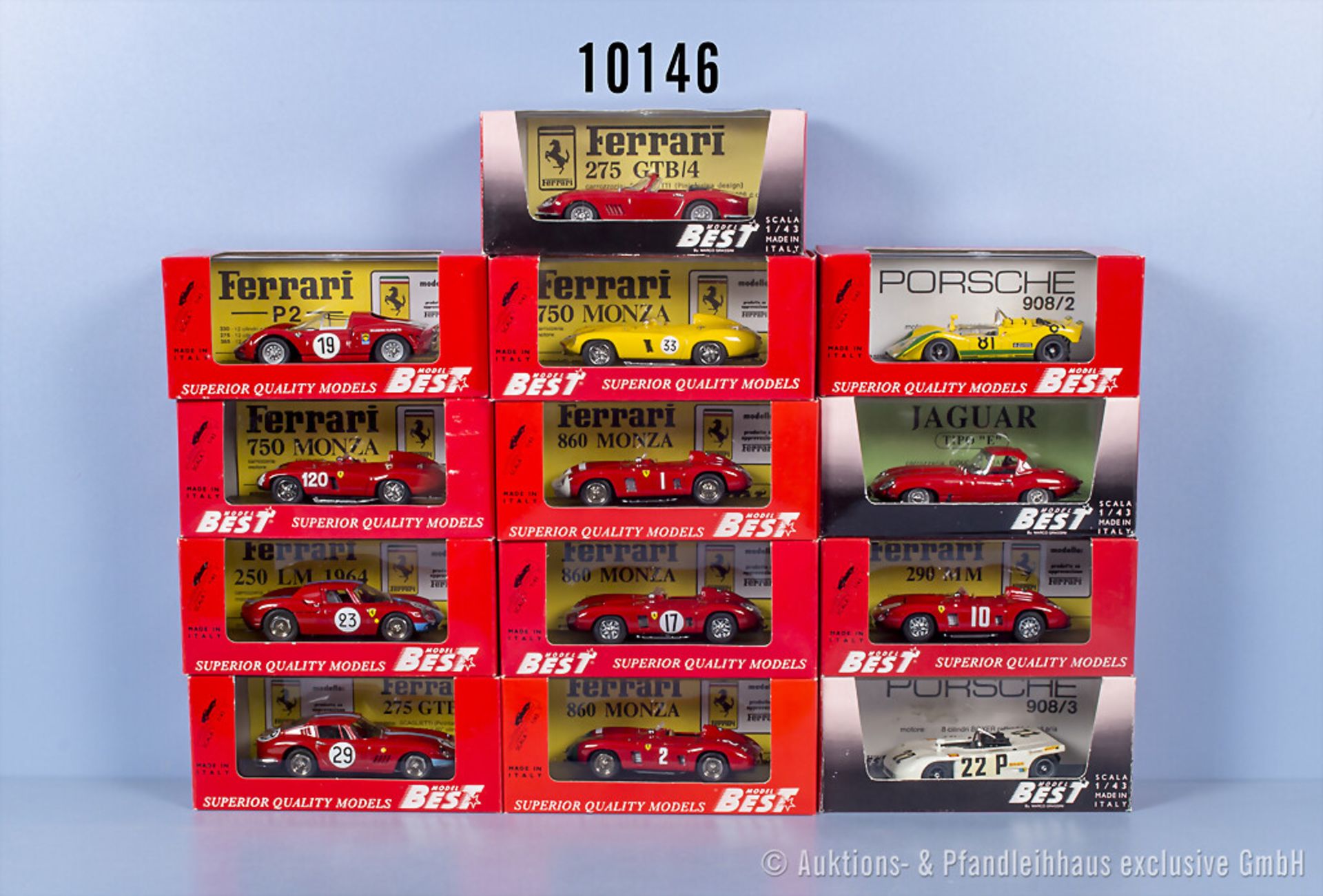 13 Best Model Modellfahrzeuge, überwiegend Ferrari Modelle, Metall, 1:43, Z 0, ...