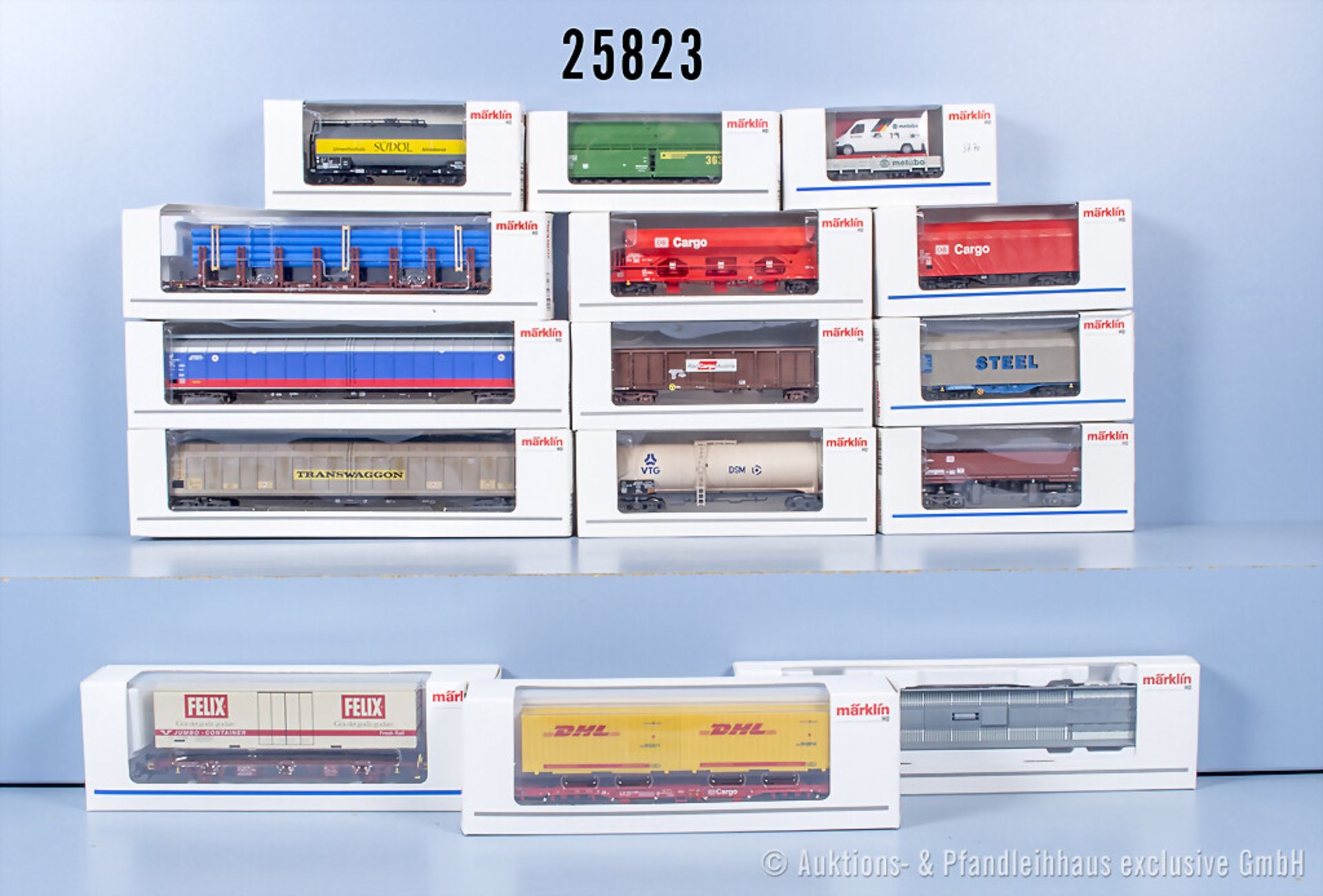 15 Märklin H0 Güterwagen, dabei 46525, 47196, 47200, 47206, 47403, 47522, 47705, 47718, ...