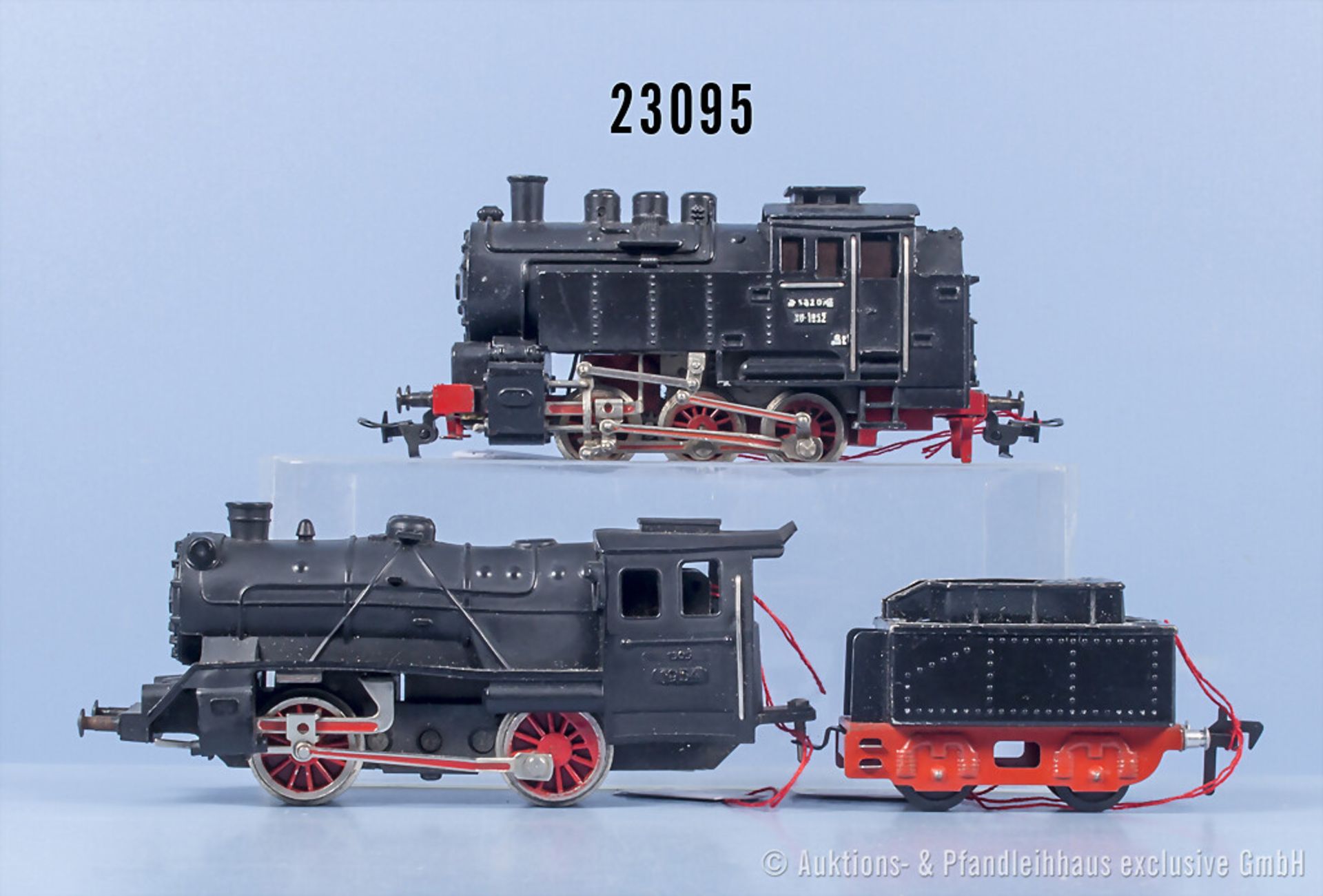 2 Fleischmann H0 Loks, dabei Schlepptenderlok, BN 1954 und Tenderlok, BN 89 1952, Z ...