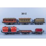 4 Spur 0 Wagen und 2 Tender, versch. Hersteller, u.a. Jep, Z ...