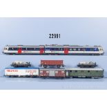 H0 Zug, dabei 2-teiliger E-Triebzug der SBB, BN 2103 und 6 Wagen, versch. Hersteller, ...