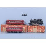 Märklin H0, dabei CM800 Typ 1 Tenderlok der DB, BN 89 005 und DB800 Typ 1 Schienenbus ...