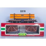 3 LGB Spur IIm Feldbahnwagen, dabei 40180 und 1 Drehschemelwagen, Z 1-2, 1 x in ...