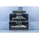 2 Minichamps Modellfahrzeuge, Opel Rekord P1 1958 (Blaulicht fehlt) und Ford Capri 1700 ...