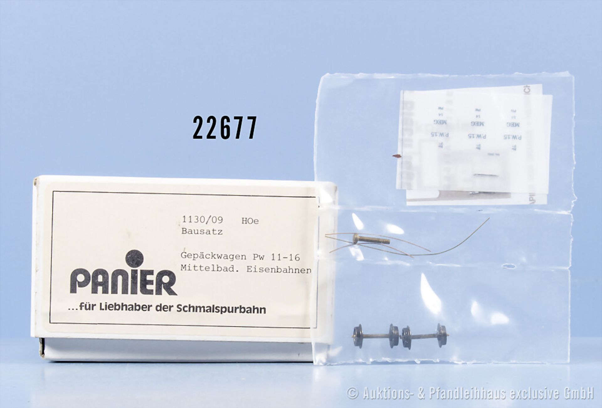 Panier H0e Gussbausatz für Gepäckwagen PW/PWP11-16, Z 1-2, in OVP, auf Vollständigkeit ...
