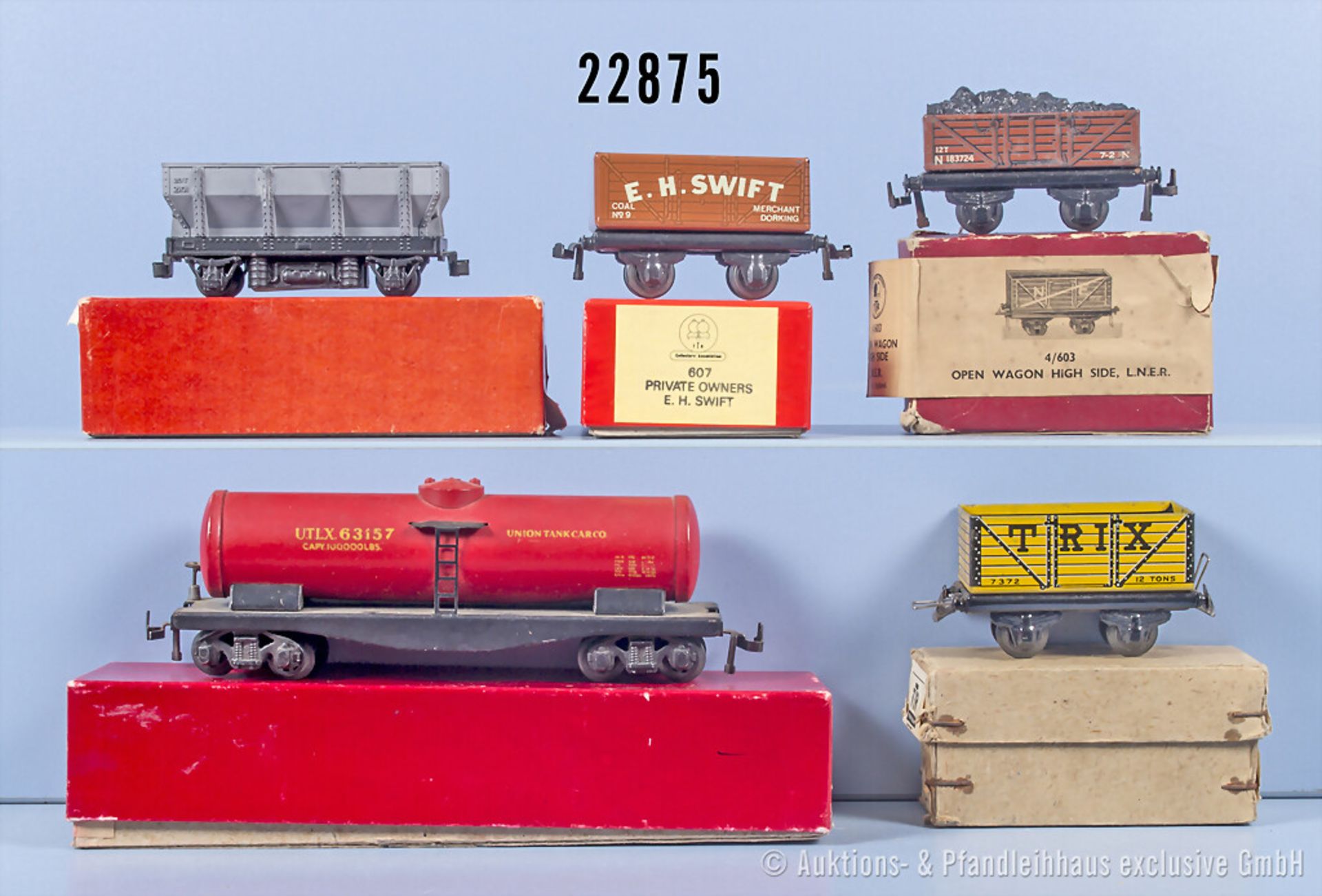 5 Trix TTR Güterwagen, Z 1-3, in ...