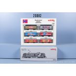 Märklin digital H0 36603 E-Lok, BN 185 456-1 und 4484 Wagenset "Norsk Industri", Z 1, ...