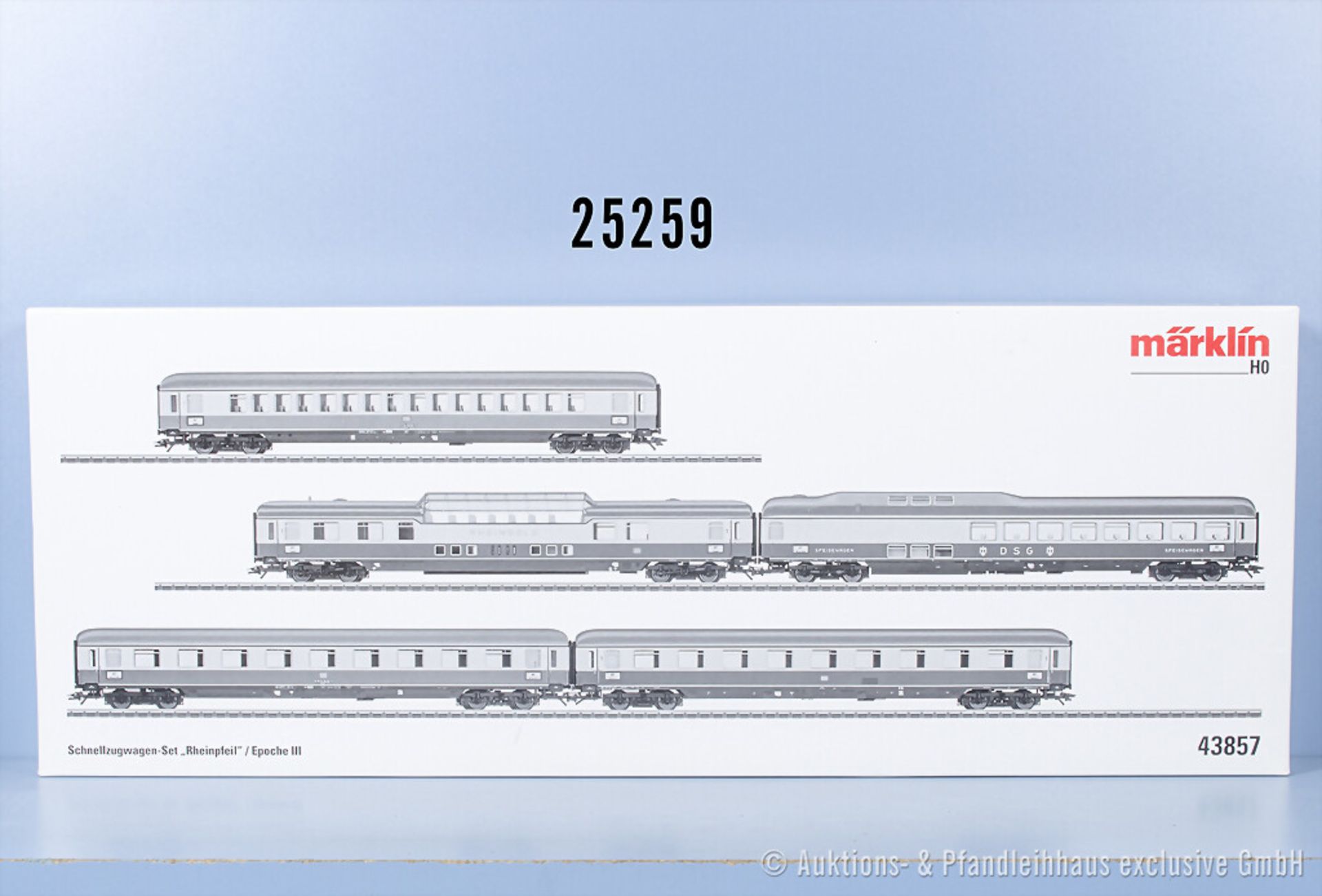 Märklin H0 43857 Wagenset Rheinpfeil, Z 1, in ...