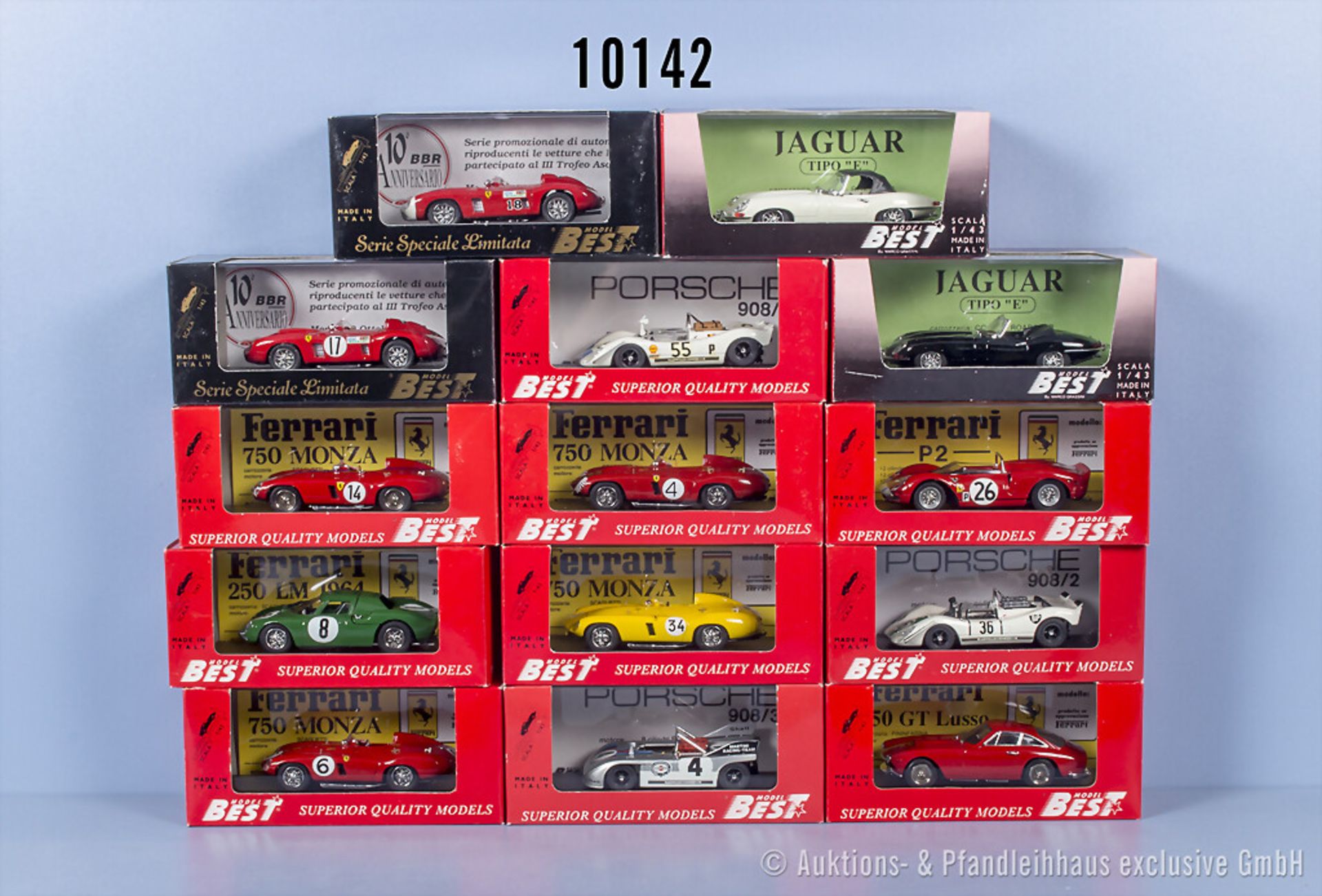 14 Best Model Modellfahrzeuge, überwiegend Ferrari Modelle, Metall, 1:43, Z 0, ...
