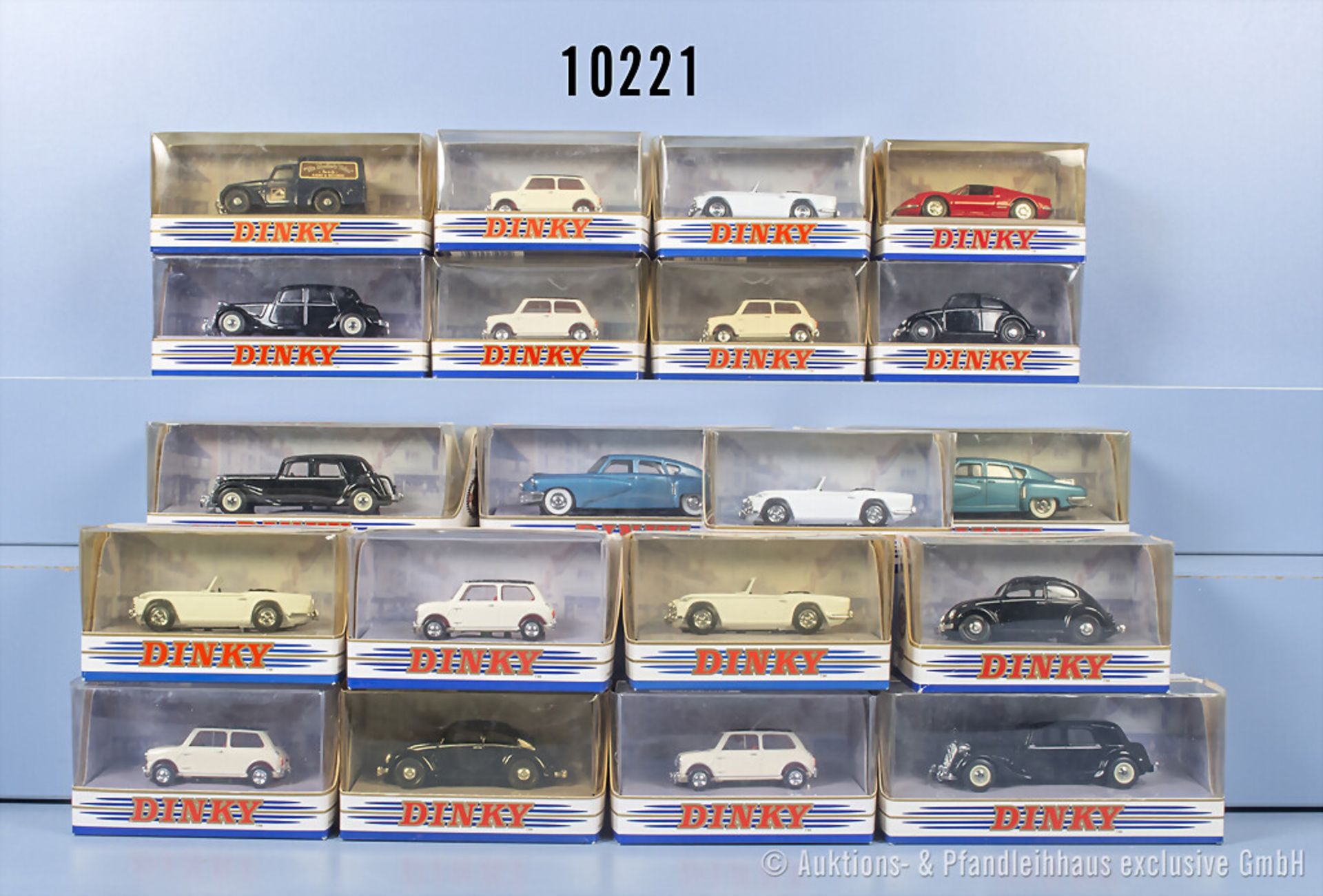 20 Dinky Matchbox Modellfahrzeuge, u.a. DY8-B 1948 Commer 8 CWT Van, DY-118 1948 Tucker ...