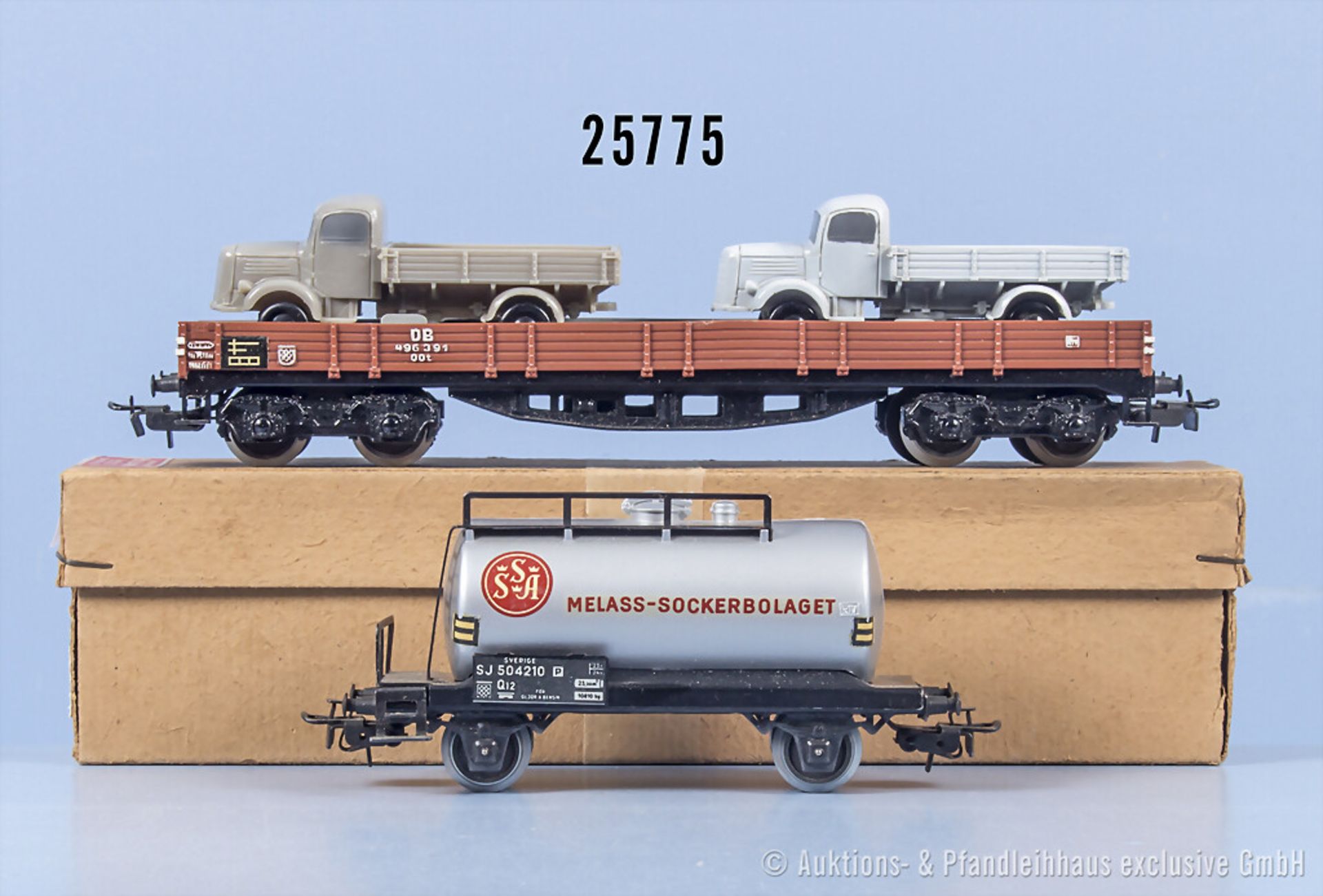 2 Märklin H0 Güterwagen, dabei 4515 und 4528 Typ 1, Z ...