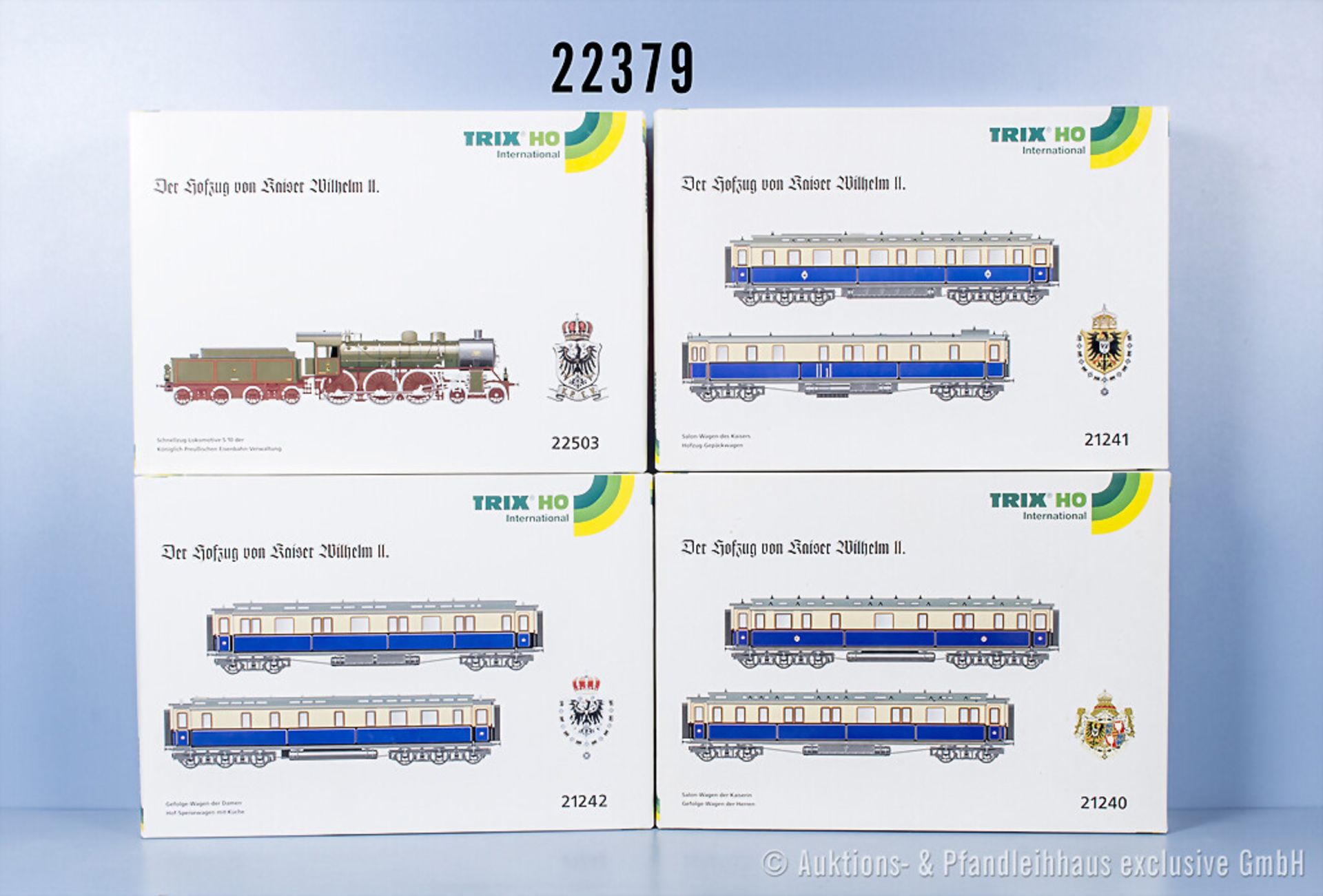 Trix international H0 22503/21240 -21243 "Der Hofzug von Kaiser Wilhelm"" mit ...