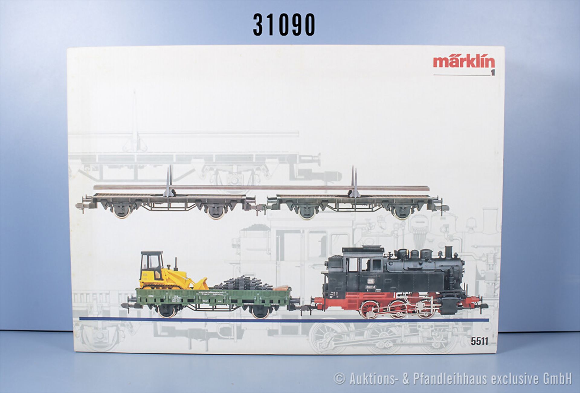 Märklin Profi 1 5511 Güterzugset mit Tenderlok der DB, BN 80 033, 3 Wagen und 1 ...