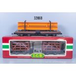 3 LGB Spur IIm Feldbahnwagen, dabei 40180 und 1 Drehschemelwagen, Z 1-2, 1 x in ...