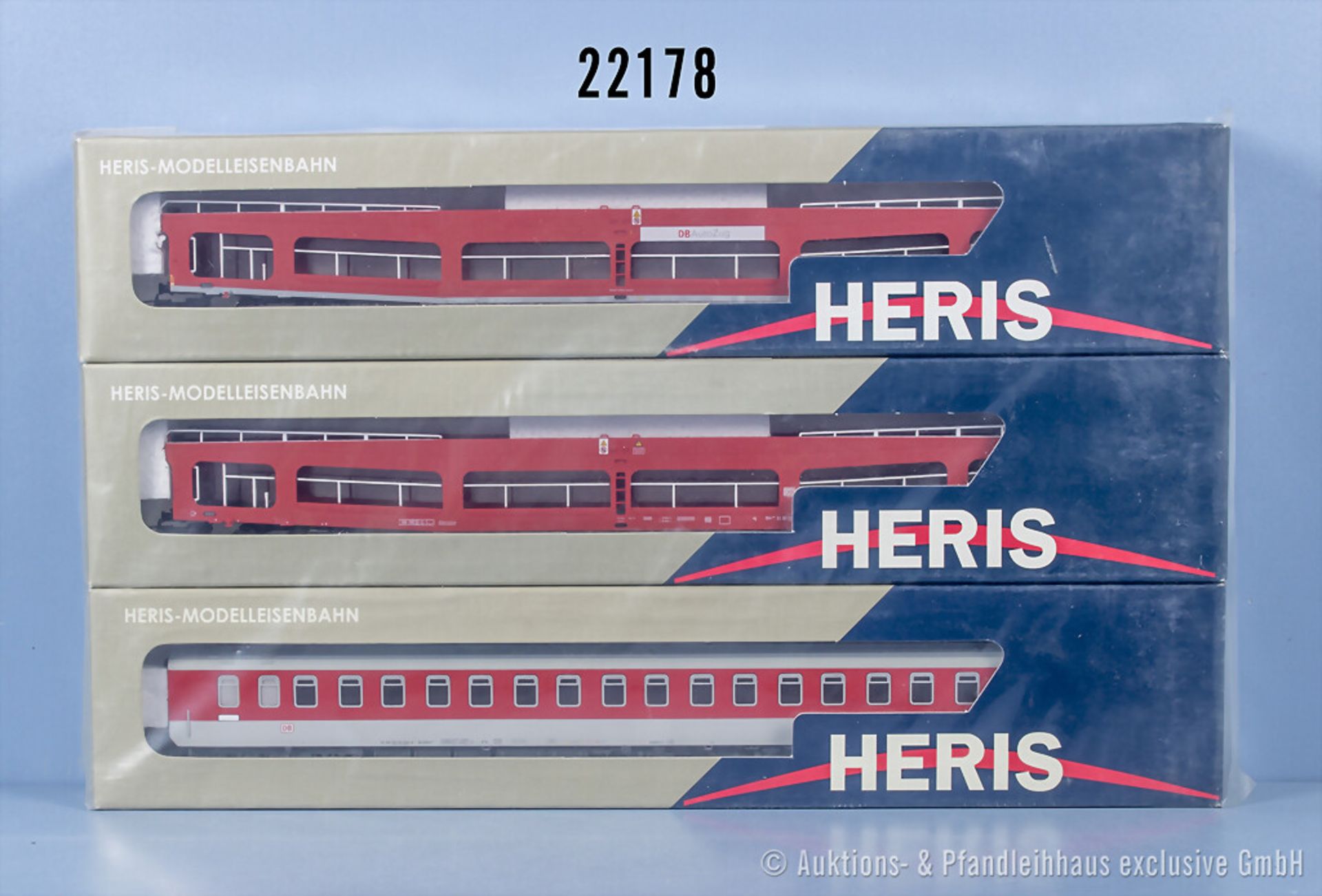 Heris H0 11019 I - III DB Autozugset, Z 0, in OVP, original ...