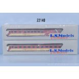 L.S.Models H0 46006-1/-2 D-Zug-Wagen "Ferienexpress" der DB, Z 0 in OVP, Original ...