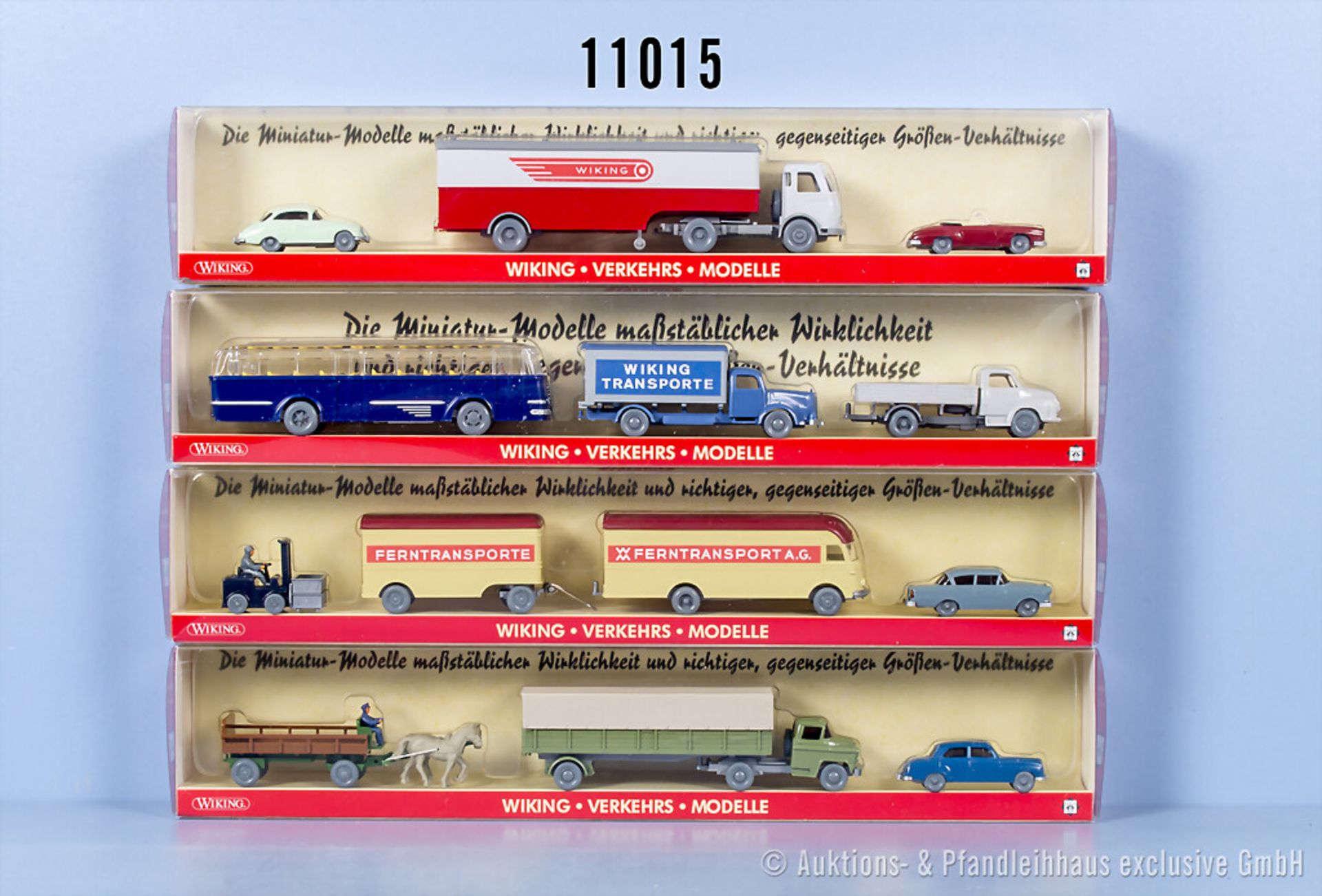 4 Wiking H0 Setpackungen, Wiking-Verkehrs-Modelle, Post Museums Shop, Ausgabe Nr. ...