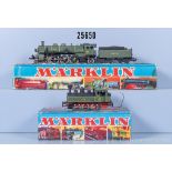 2 Märklin H0 Loks, dabei 3087 Tenderlok der KLVM und 3092 Schlepptenderlok der ...