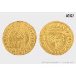 Goldmünze, Mainz Erzbistum Johann II Nassau 1397-1419, Gold-Gulden o.J. Bingen, 3,46 g, ...