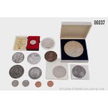 Konvolut Münzen/Medaillen verschiedene Nachprägungen überwiegend in Feinsilber, u.a. ...