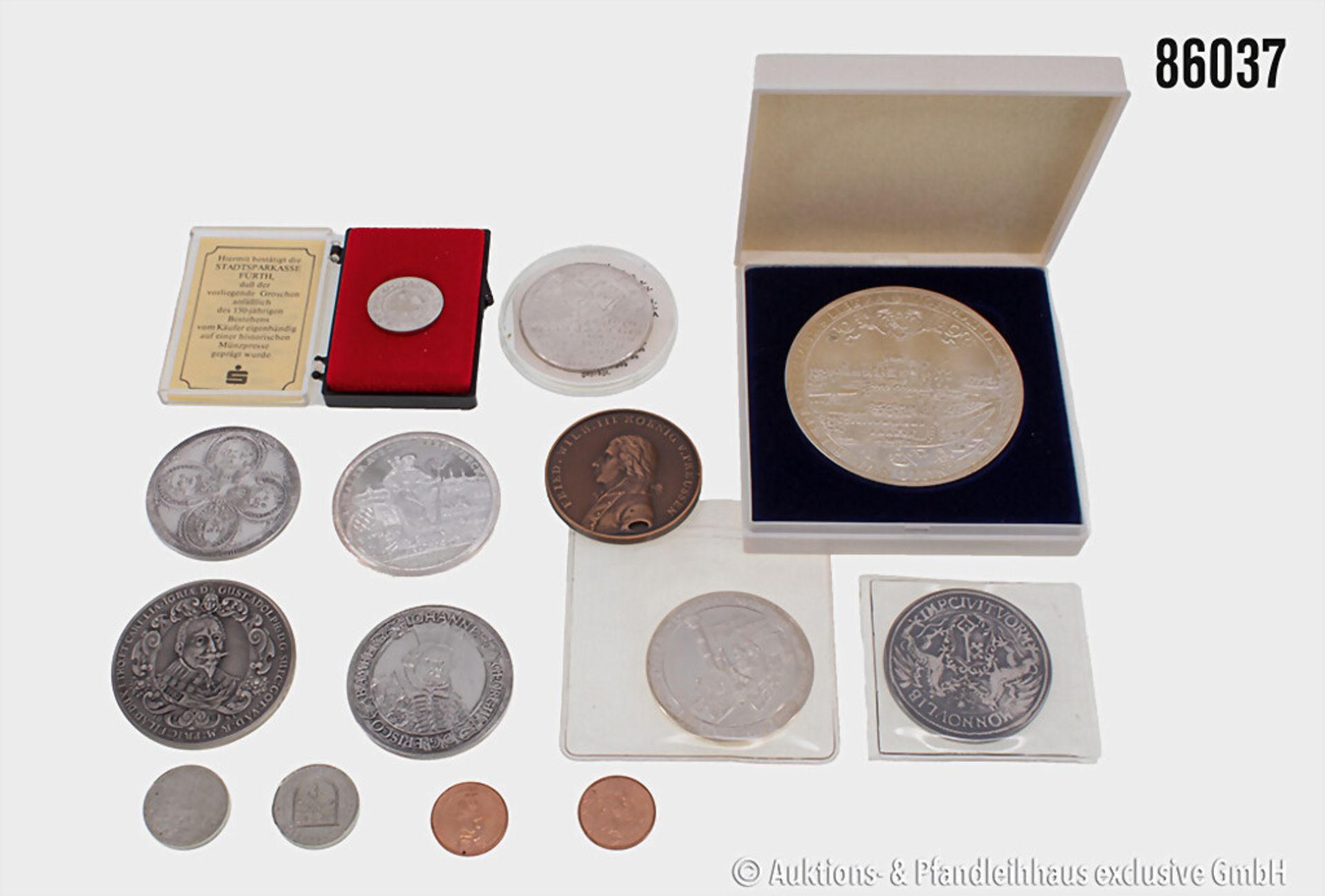 Konvolut Münzen/Medaillen verschiedene Nachprägungen überwiegend in Feinsilber, u.a. ...