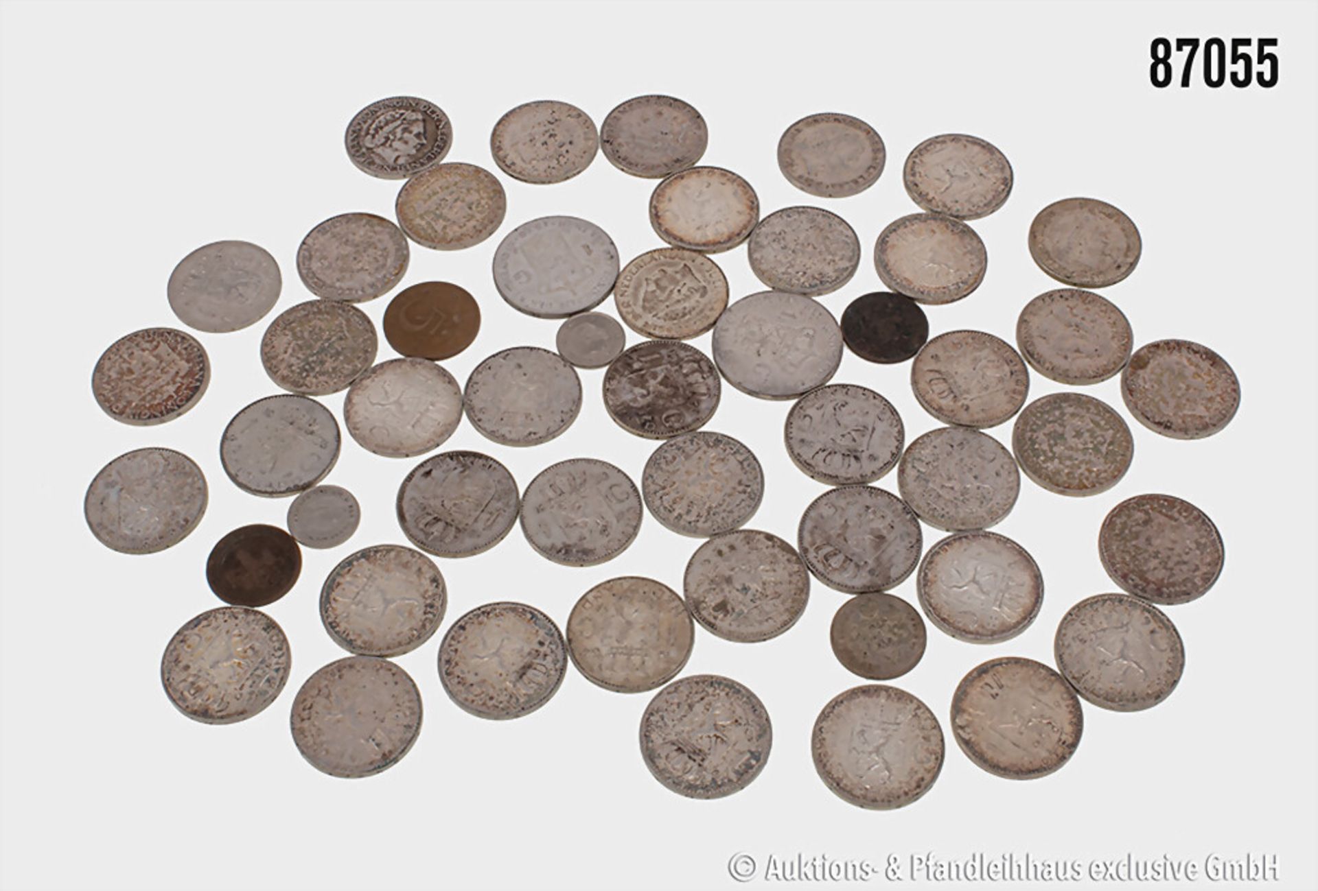 Niederlande 1 Gulden von 1954 - 1966 insgesamt 41 Stück und 1 x 1967, 6 x 1-10 Cent und ...
