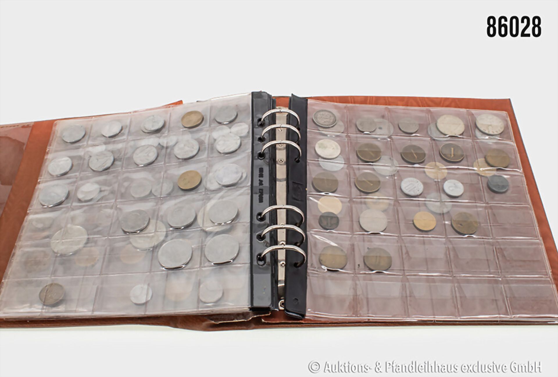 Münzalbum mit ca. 150 Münzen, ca. 1800 - 1980, u.a. mehrere Silbermünzen z.B. 48 Einen ...