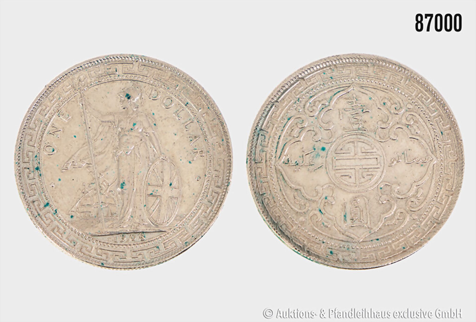 Großbritannien/British-Indien, One Trade Dollar (Handelsdollar) Eduard VII. 1908, ...