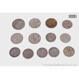 Konvolut Österreich Silbermünzen, 1 Florin 1886, 5 x 1 Krone 1893, 1894 und 1899, 3 x 5 ...