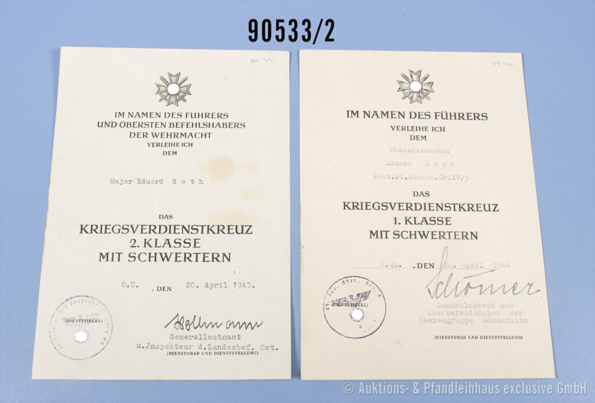 Dokumentennachlass eines Oberstleutnant im Festungs-Pionier-Abschnitt Gruppe IV/5, EK 2 ... - Image 2 of 2