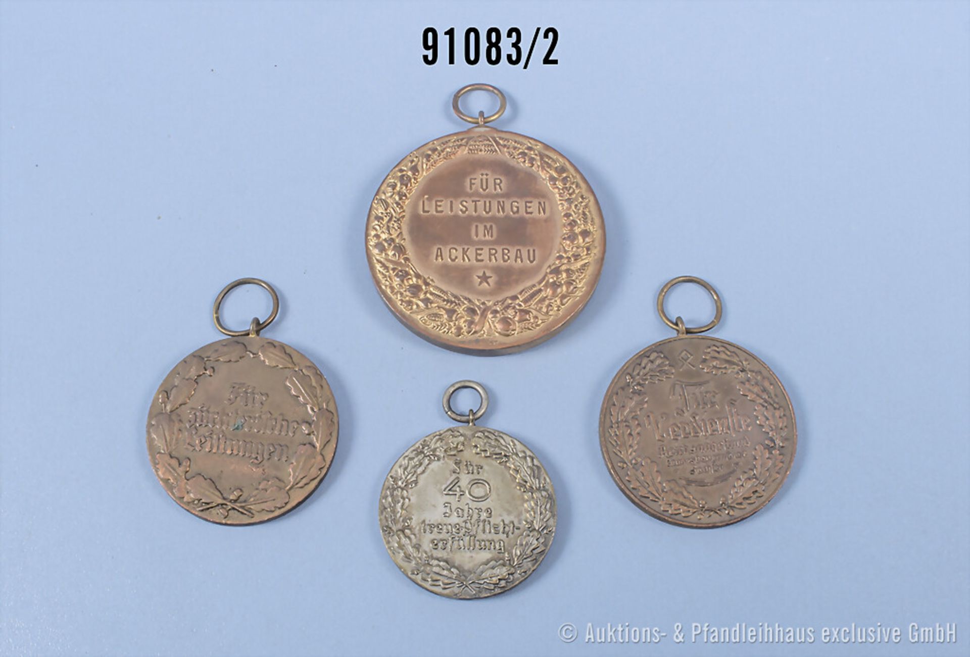 Konv. Reichsnährstand 4 versch. Medaillen, gemischter ... - Image 2 of 2