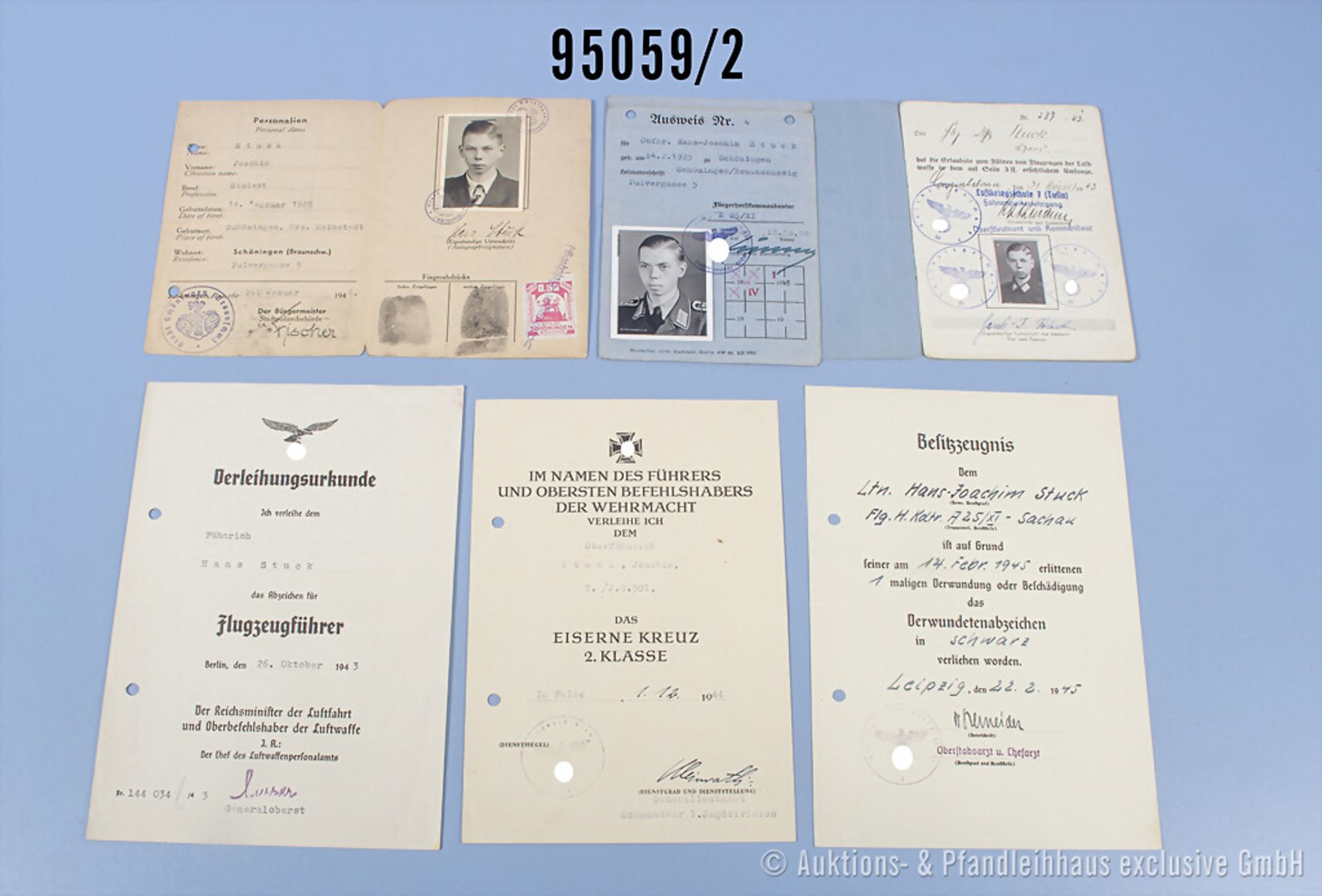 umfangreicher Urkunden- und Dokumentennachlass eines Leutnant und Piloten im ... - Bild 2 aus 2