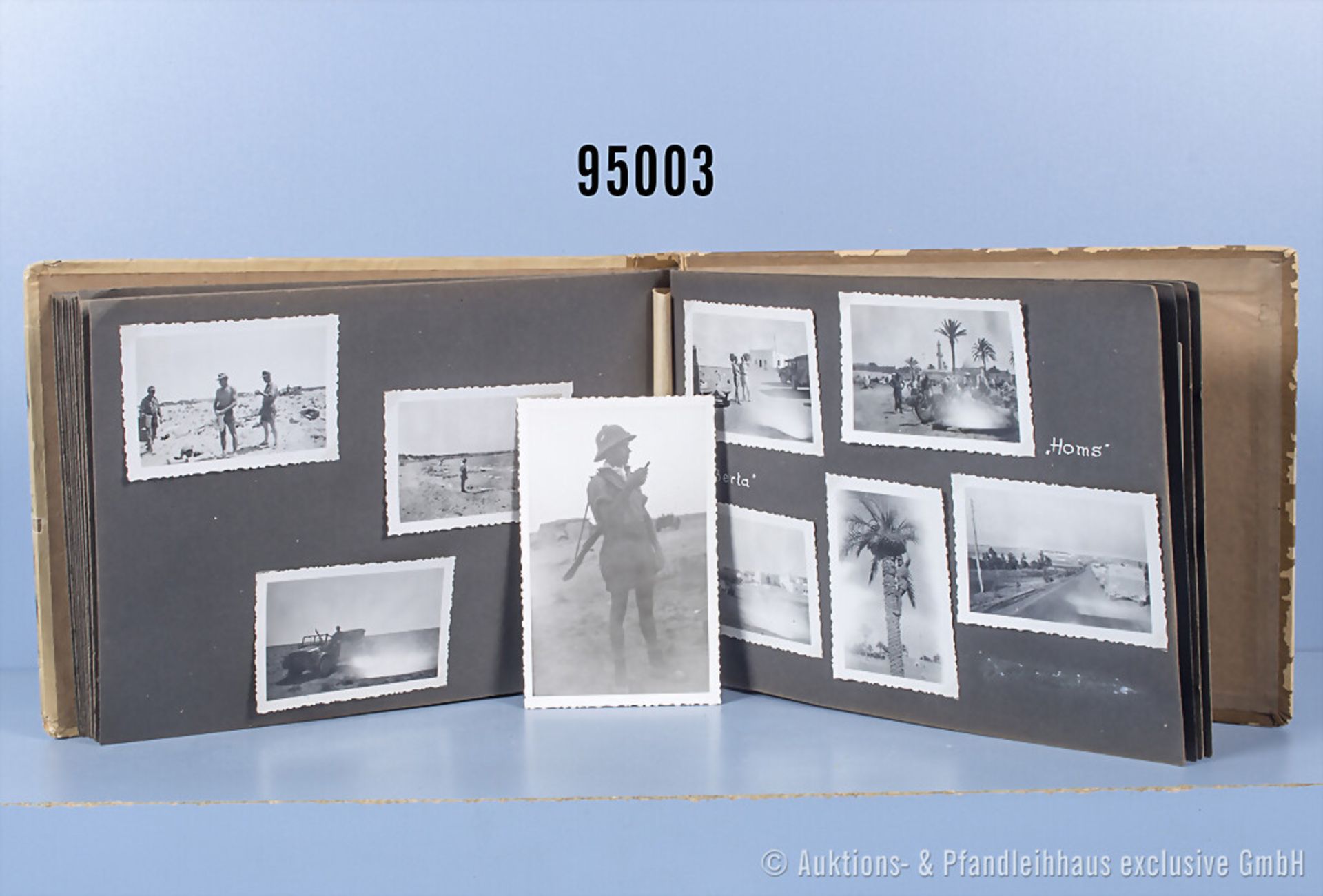Fotoalbum eines Angehörigen des deutschen Afrikakorps, 95 Fotos, größtenteils ...