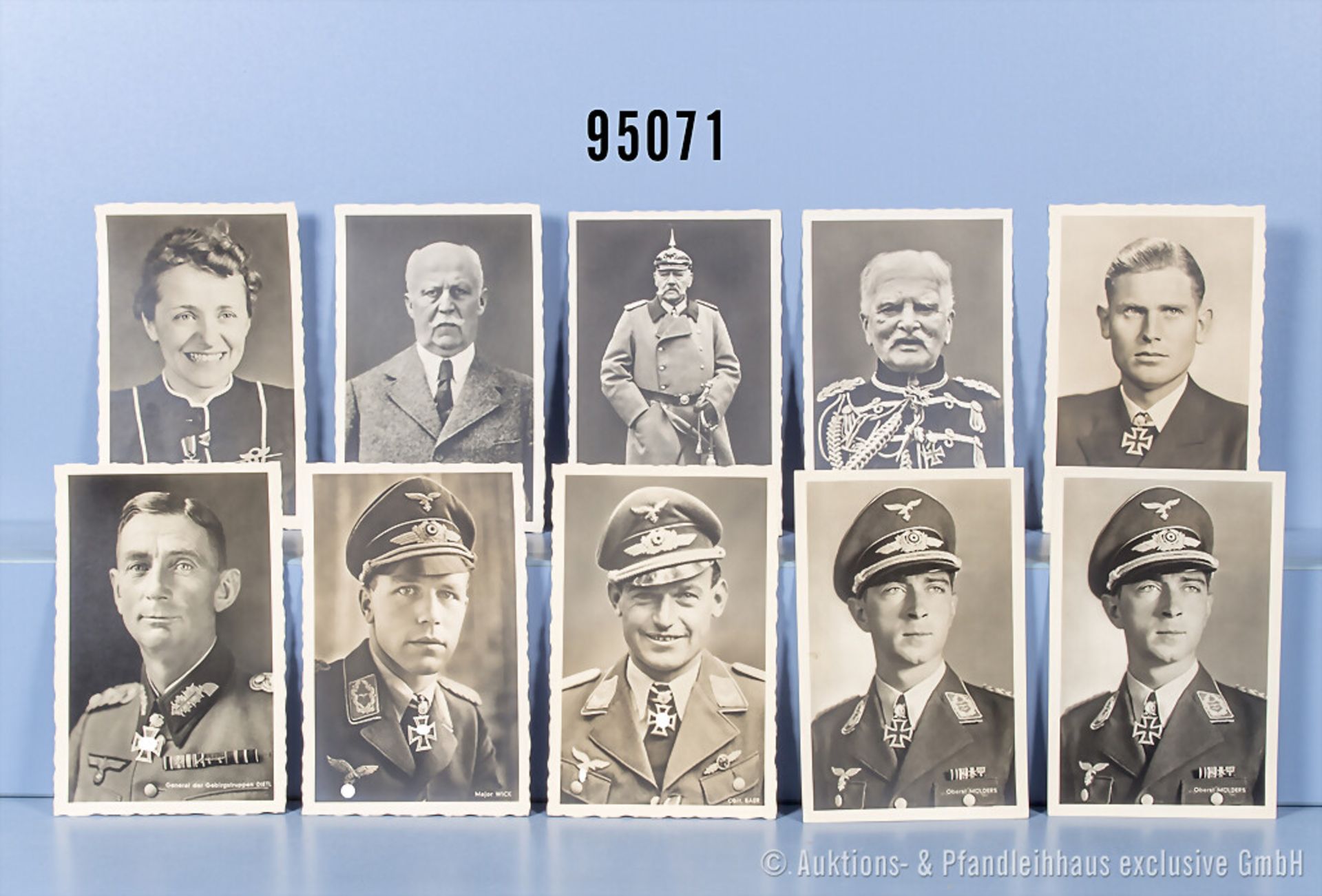 Konv. 10 Photo-Hoffmann Postkarten, dabei Hanna Reitsch, Ludendorff, Hindenburg und ...